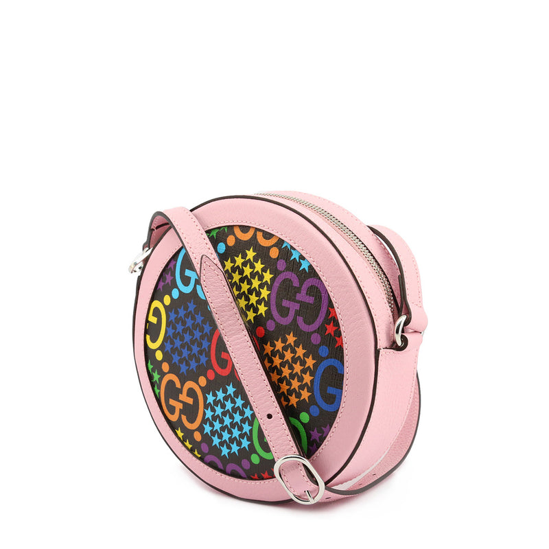 Gucci Round Crossbody Bag Mix Printed Pink
