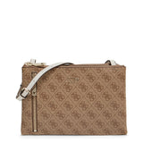 Guess Double Zip Slim Belt All over Print Crossbody Bag