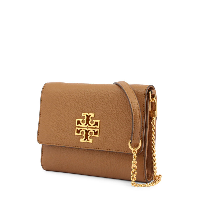 Tory Burch Women Crossbody Bag Gold Chain plus Belt Brown