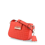 Guess Matrix Women Crossbody Bag Belt Plus Keychain Rose Red