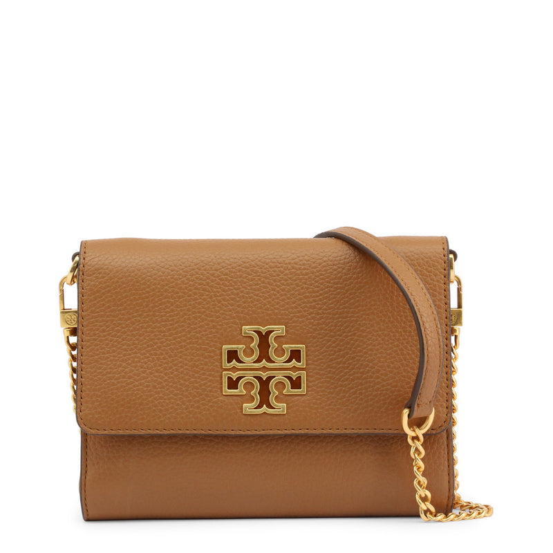 Tory Burch Women Crossbody Bag Gold Chain plus Belt Brown