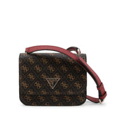 Guess All Over Butterfly Print Black Belted Crossbody Bag