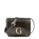 Guess Corily Mini Convertible Shiny Black Cross Body Bag