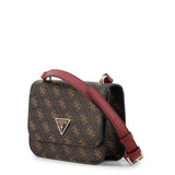 Guess All Over Butterfly Print Black Belted Crossbody Bag