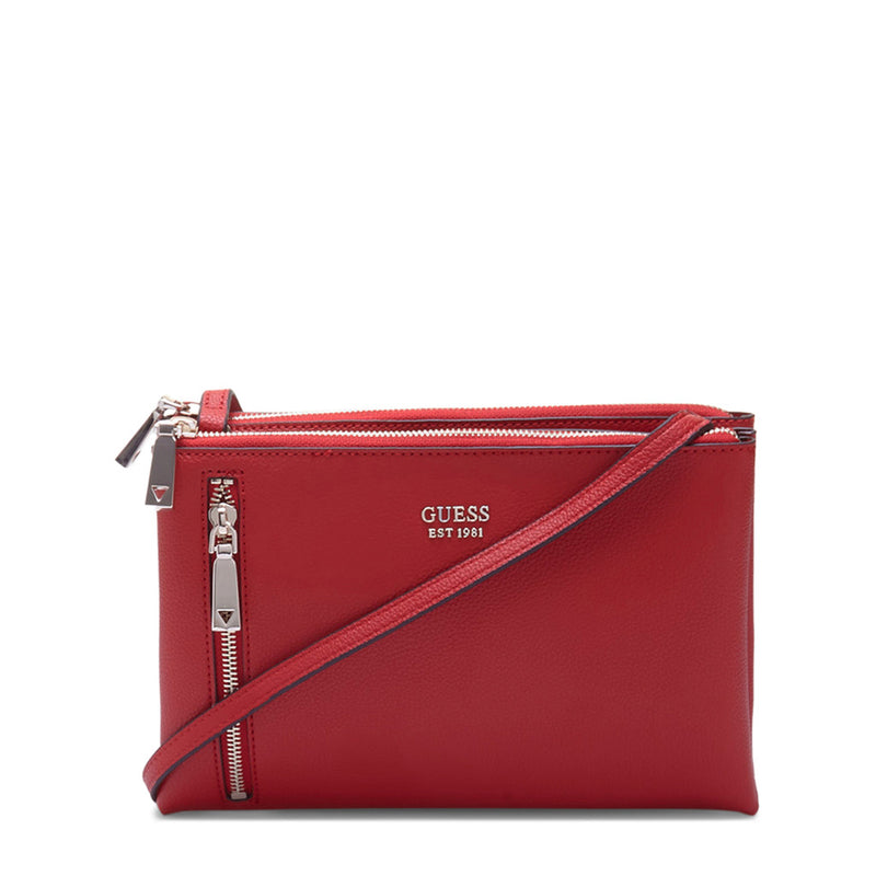 Guess Naya Double Zip Crossbody Bag in Brown