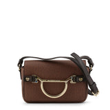 Women Brown Crossbody Bag Belted handle Borbonese