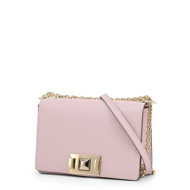 Furla Women Crossbody Bag Chain Plus Belt Rose Pink
