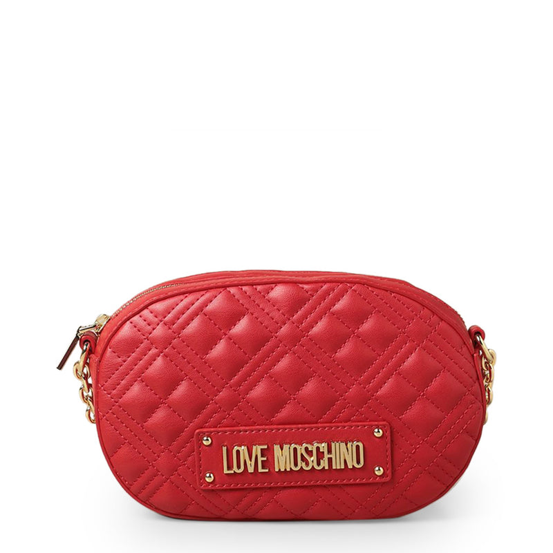 Love Moschino Woman Logo Print Faux Crossbody Bag Red