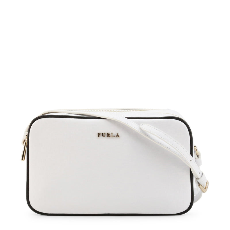Double Front Zip White Crossbody Bags Slip Belt