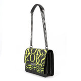 Michael Kors Wristlets Wallet Black Neon Yellow Print