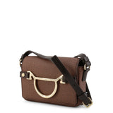 Women Brown Crossbody Bag Belted handle Borbonese