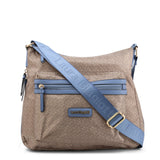 Laura Biagiotti Double Pocket Crossbody Bag Adjustable Shoulder Strap