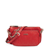 Guess Double Pocket Double Zip Chain Crossbody Bag
