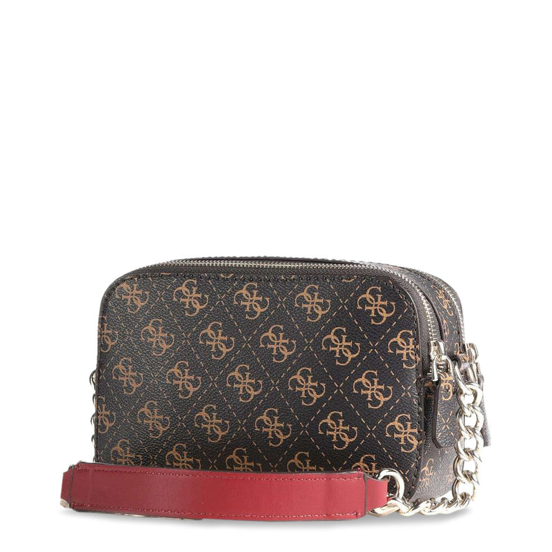Guess All Over Butterfly Print Black Chain Crossbody Bag