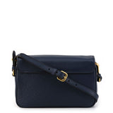 Flap Medium Black Leather Crossbody Navy Blue Bag Prada